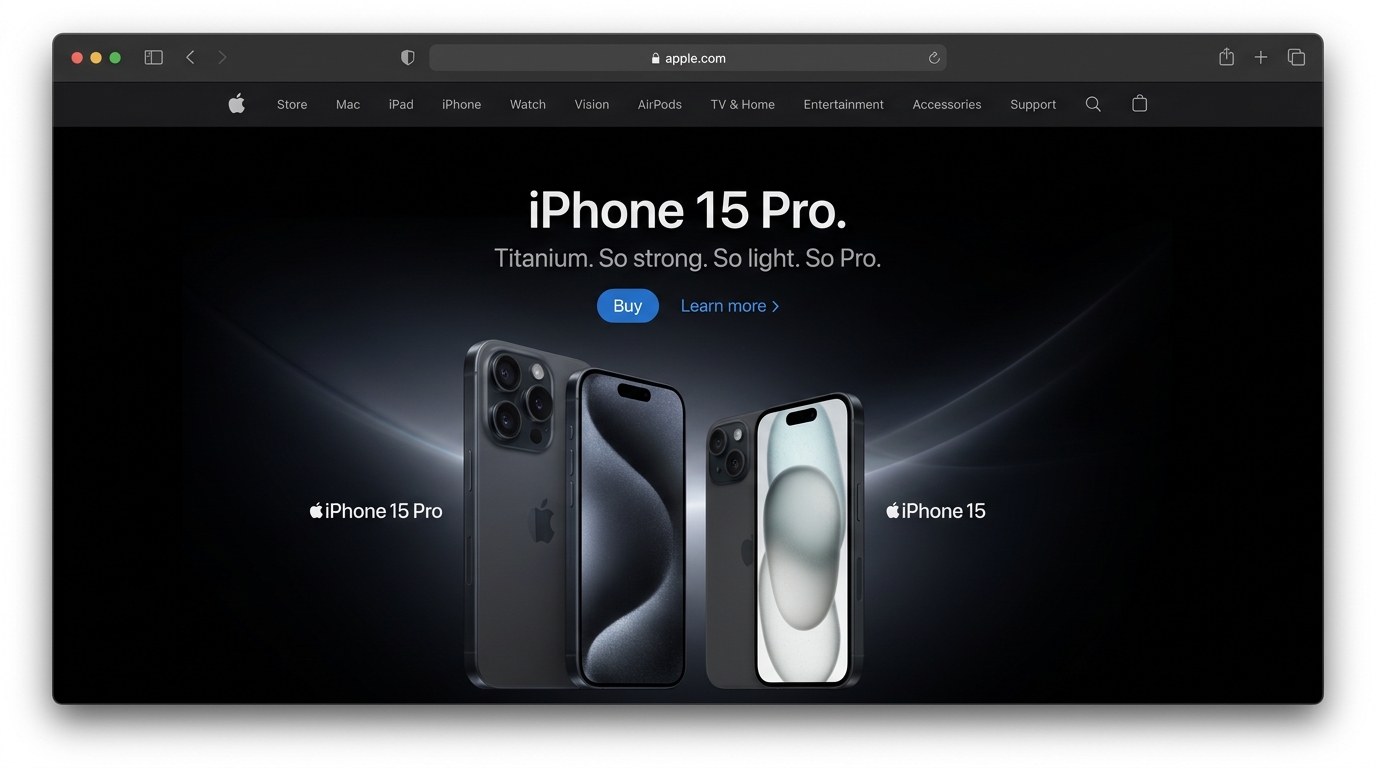 Apple Website Clone UI